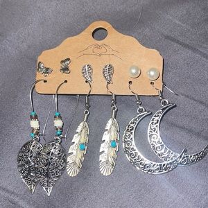 Earrings 6 pairs